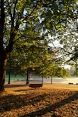 a park with benches