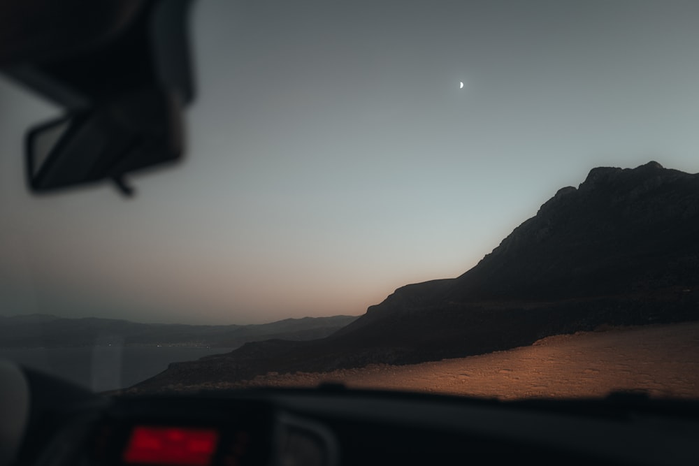 a car driving on a road