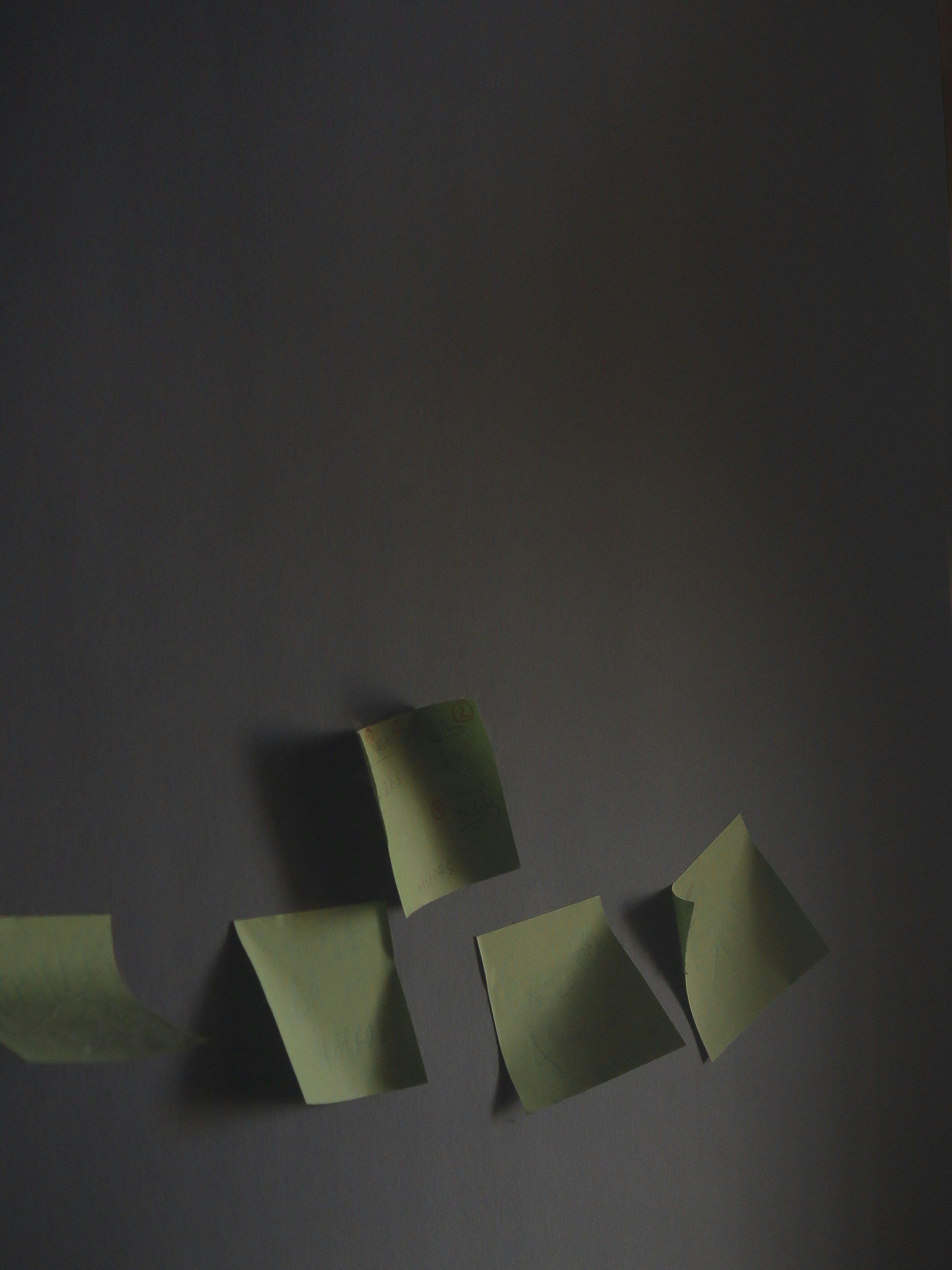 a group of paper squares