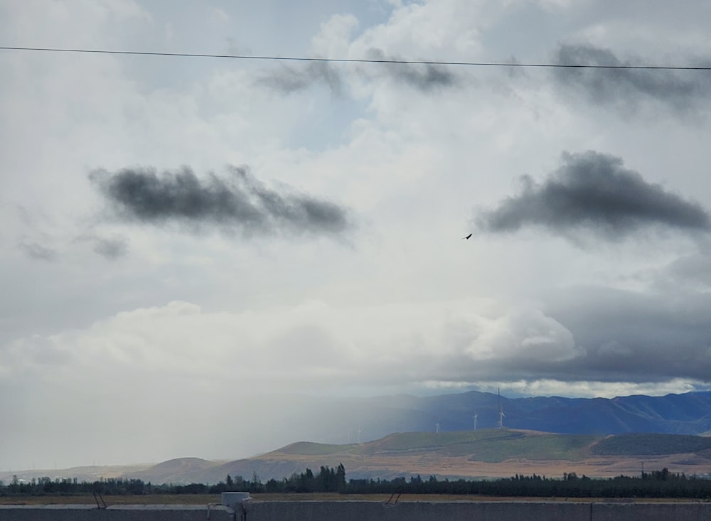 a plane flying in the sky