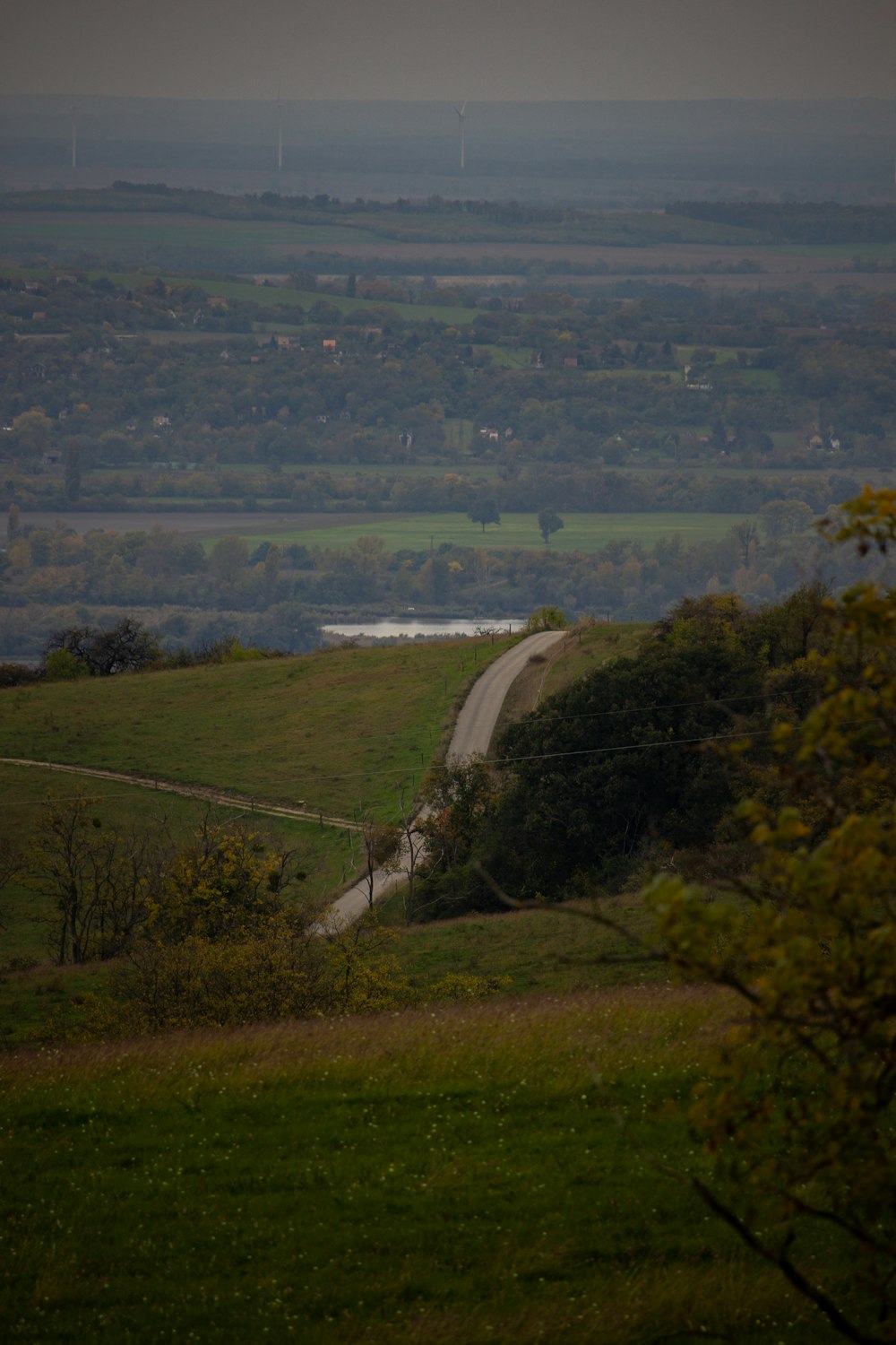 a winding road through a valley