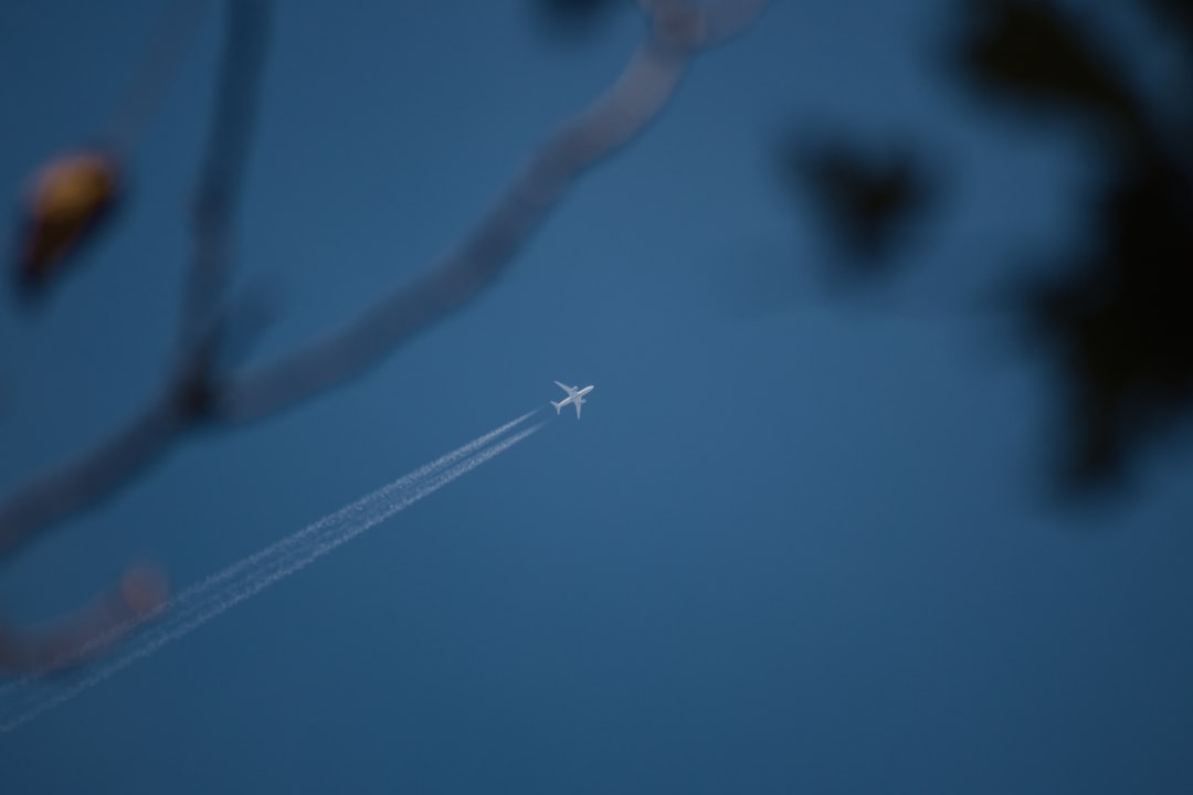a jet flying in the sky,