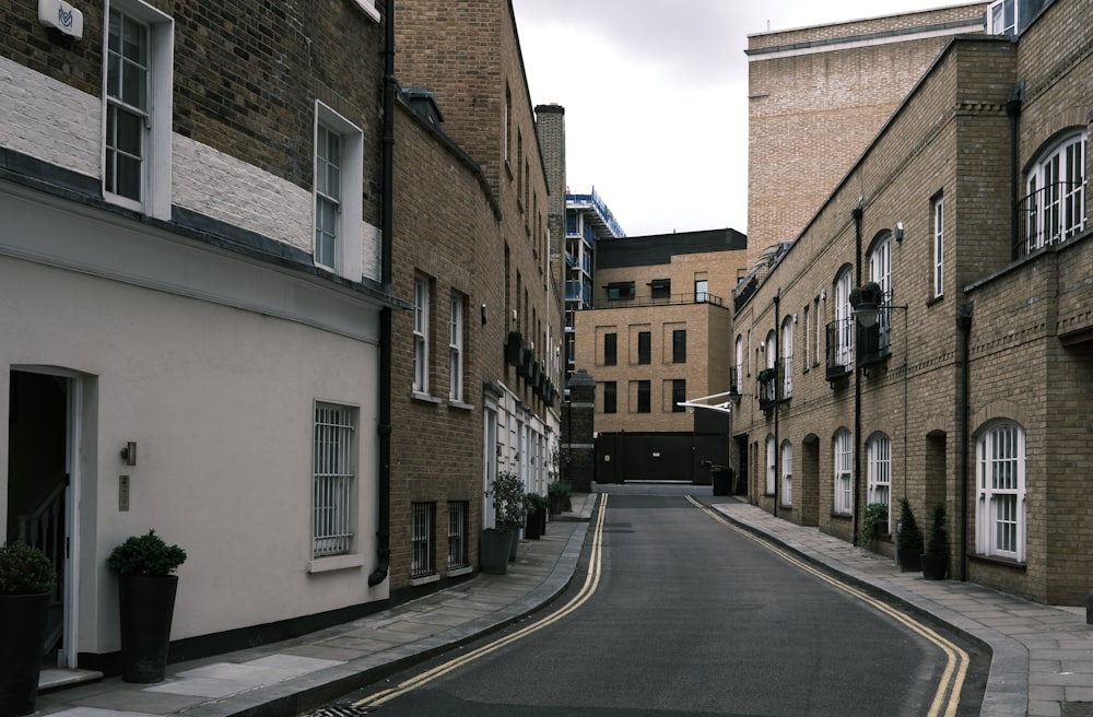 a street with buildings on either side