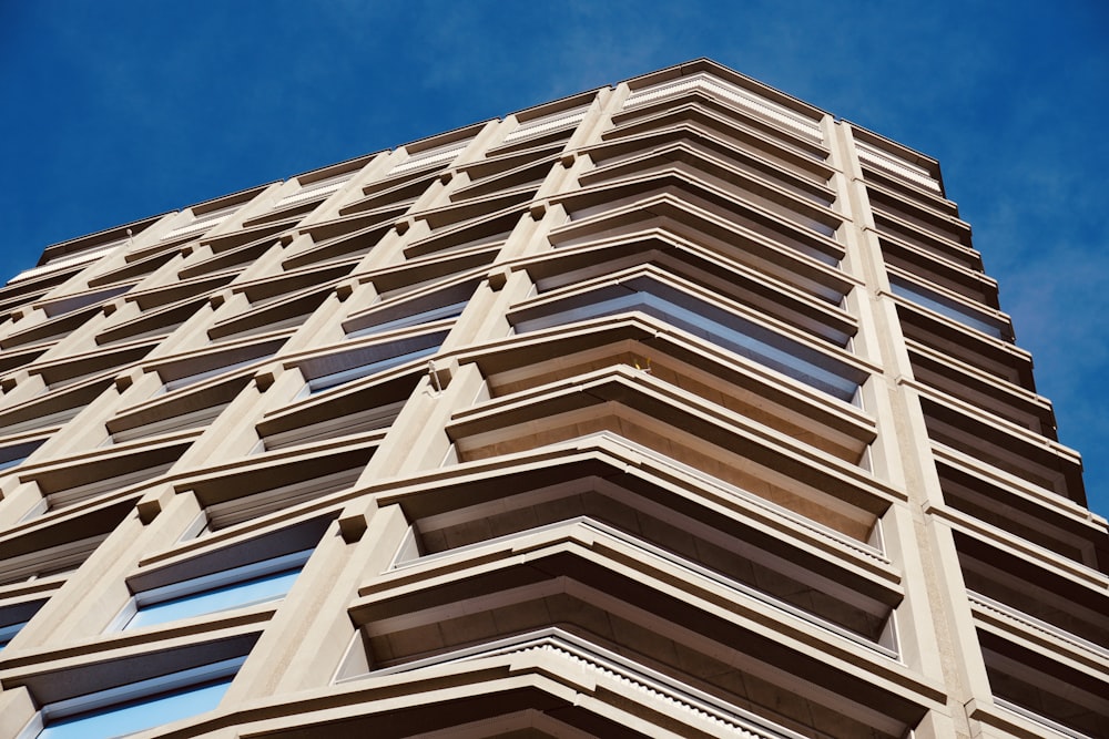 a building with a blue sky