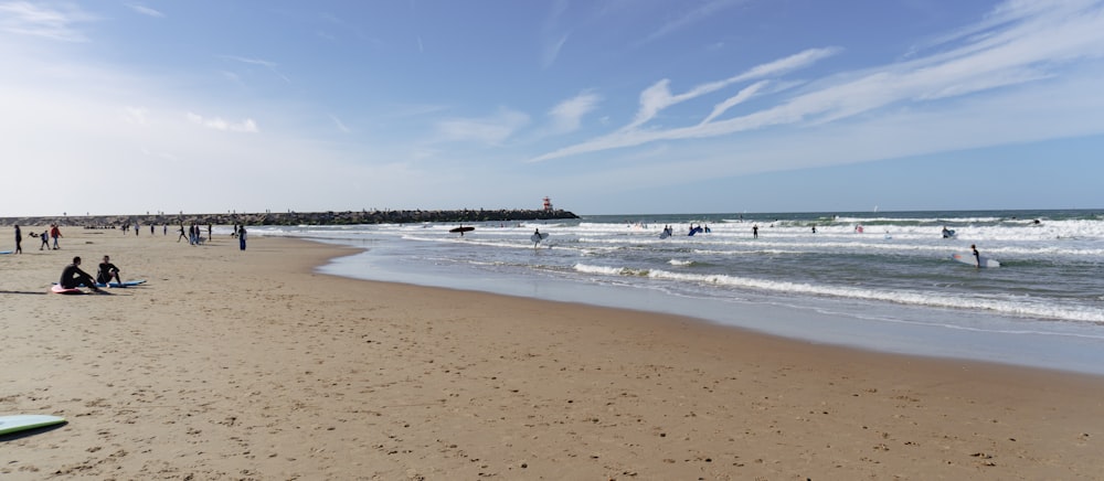 people on the beach