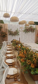 a table set with plates and glasses