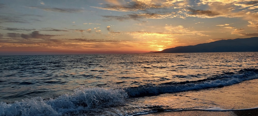 waves on a beach