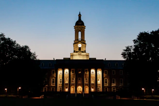 a large building with a clock tower