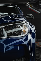 a close up of a sports car