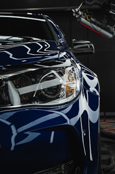 a close up of a sports car