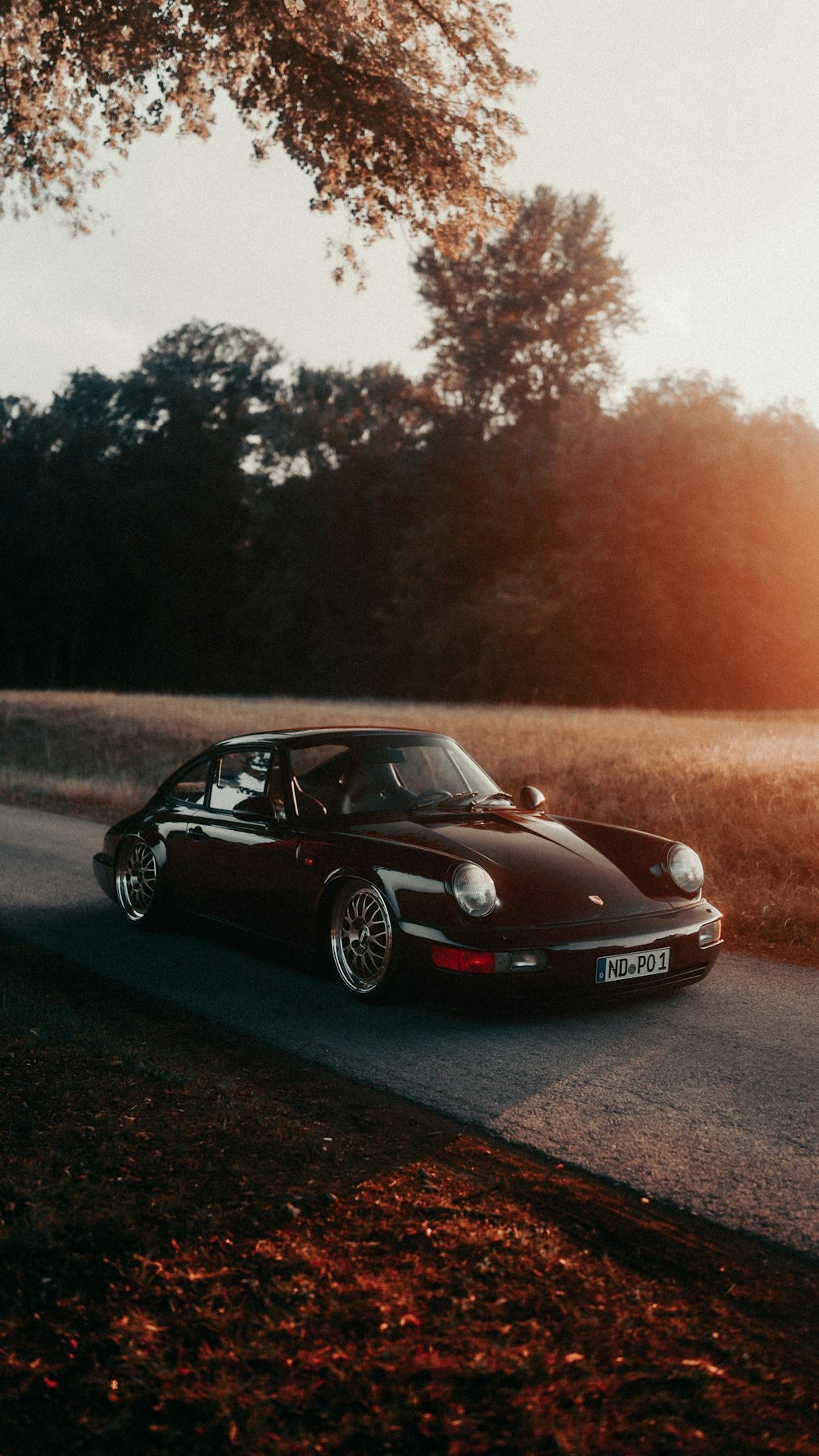 a car parked on a road