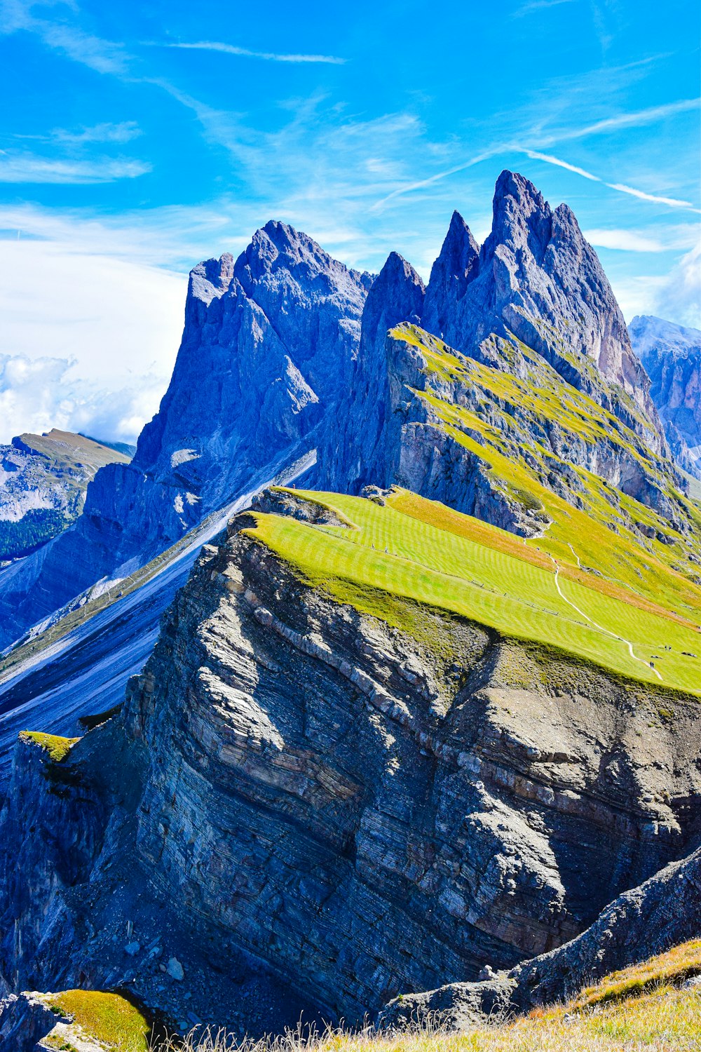 a mountain with snow