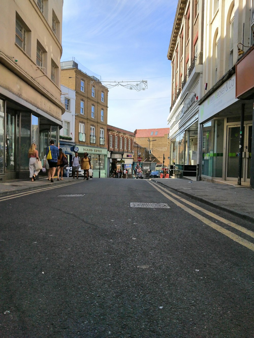 a street with buildings on either side