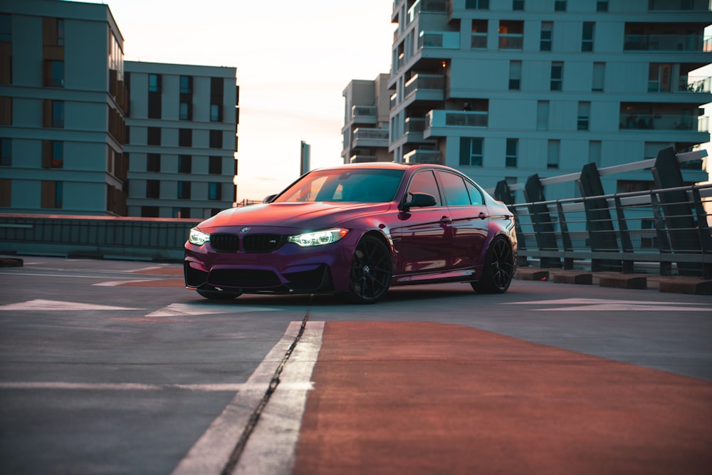 a car parked on a road