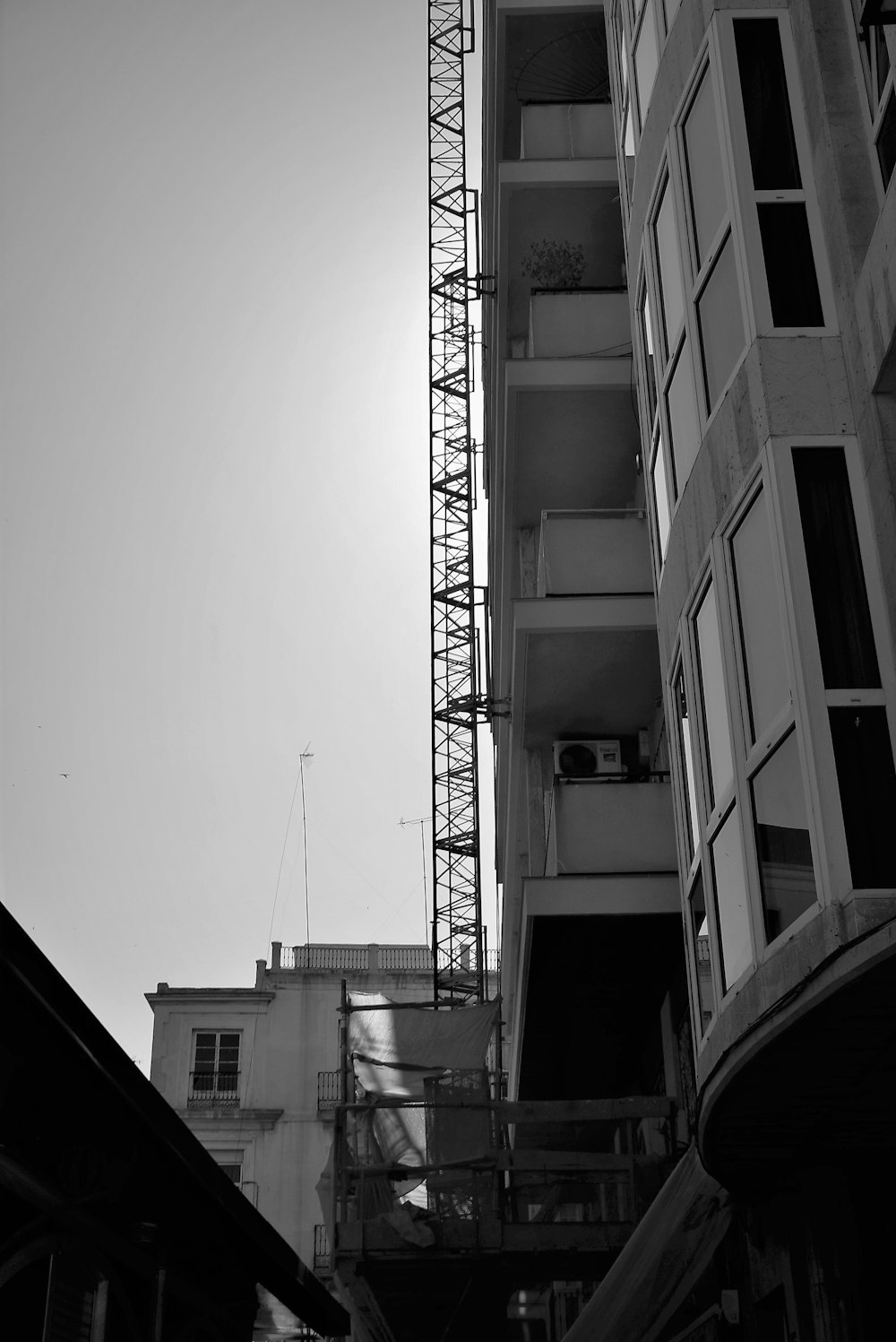 a building with a ladder