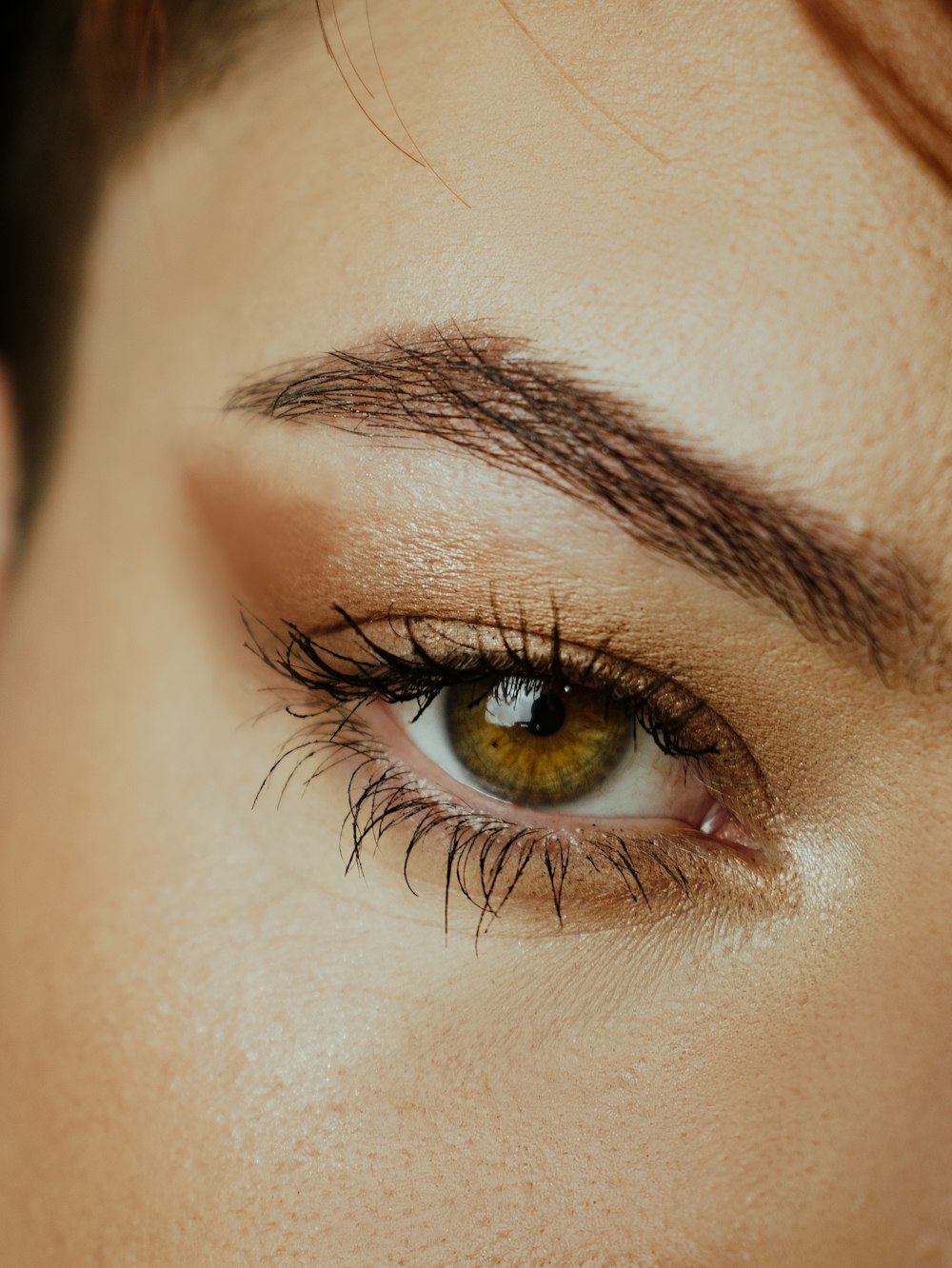 close up of a person's eye