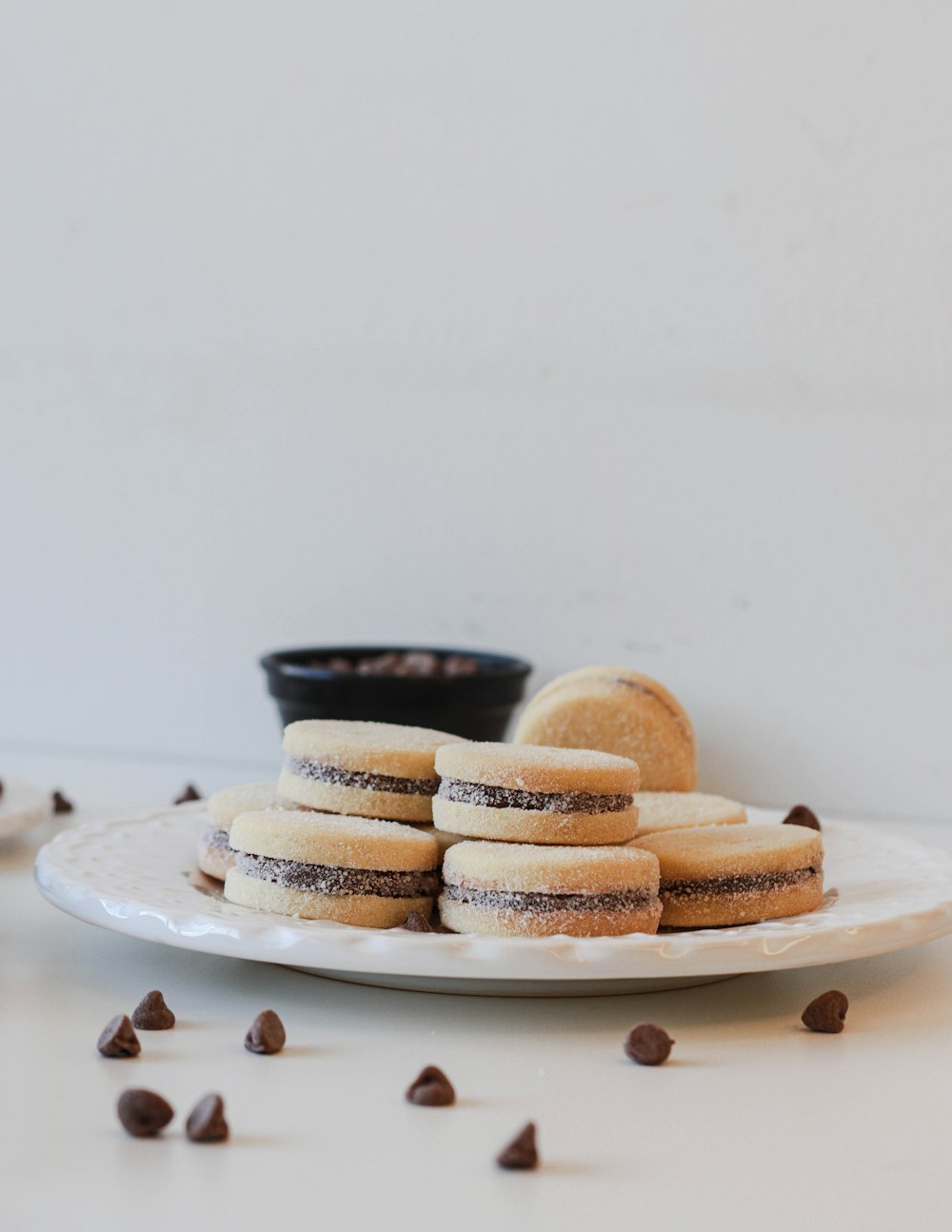 a plate of cookies