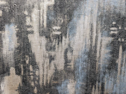 Mystical abstract artwork blending warm reds and cool greys, evoking an ethereal atmosphere.