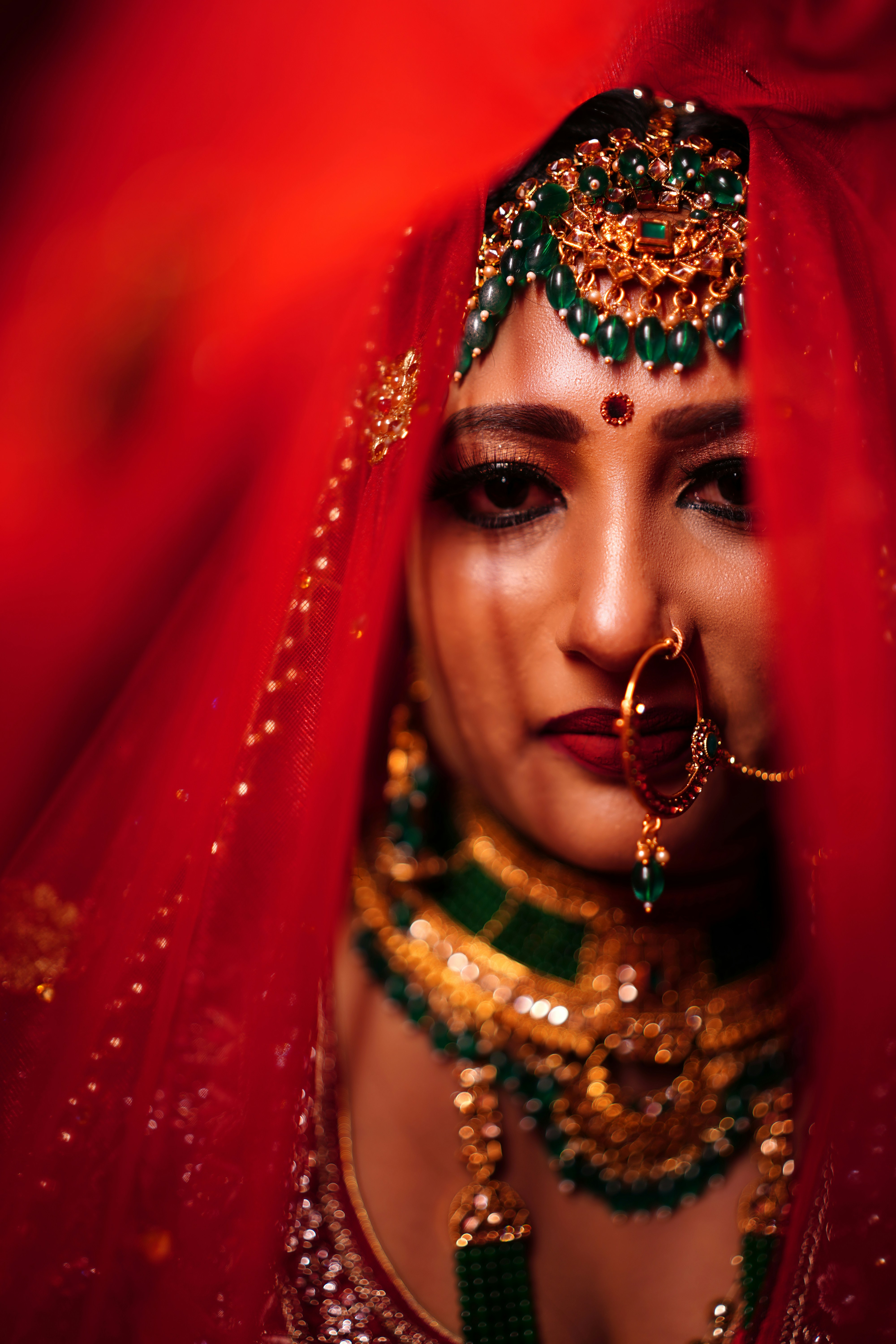 bride in red