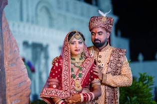 a man and woman posing for a picture