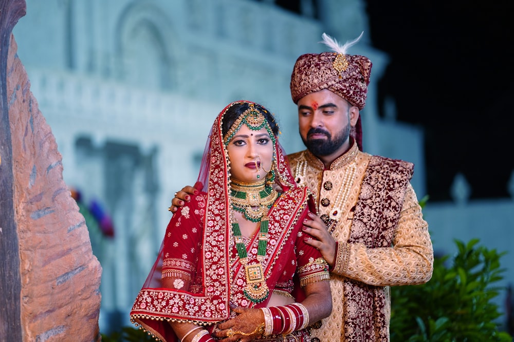 a man and woman posing for a picture