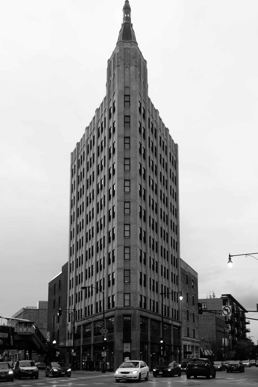 a tall building with many windows