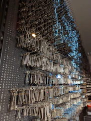 A professional setup showing bulk digital keys ready for fast delivery, illuminated by subtle neon lighting.