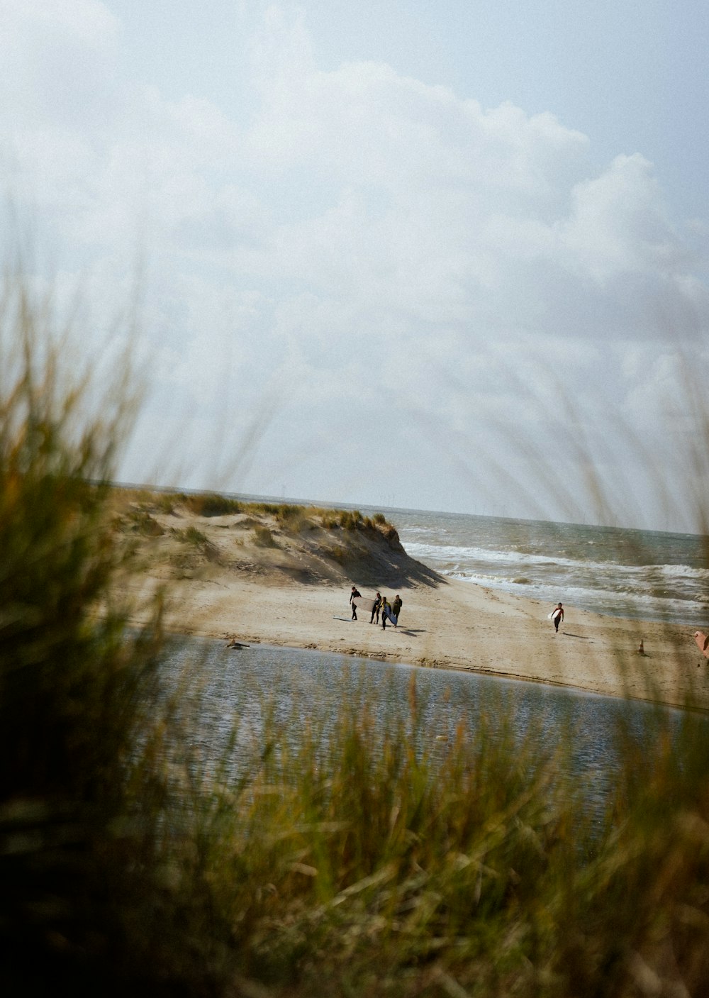 people walking on a beach