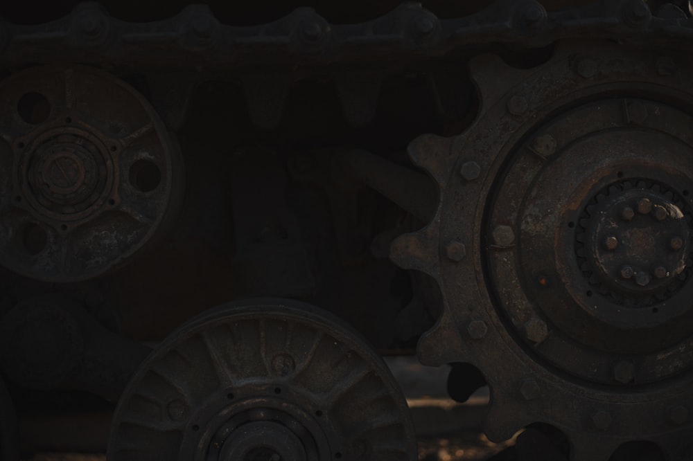 a close up of a tire