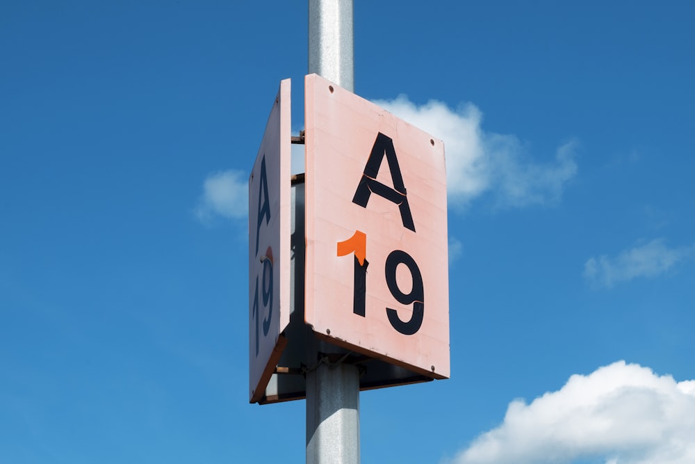 a sign on a pole