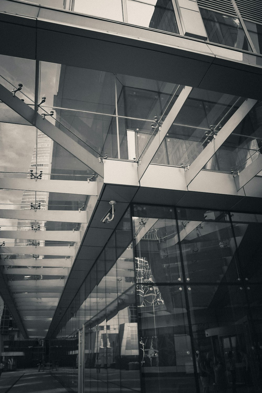 a building with glass windows