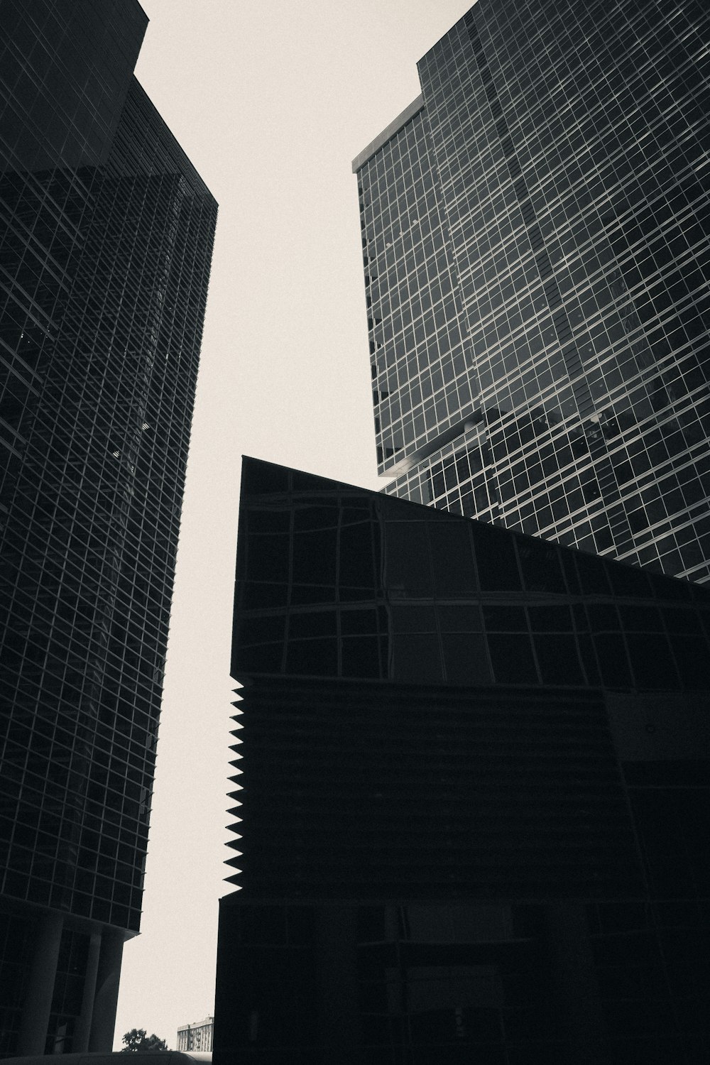 a few tall buildings