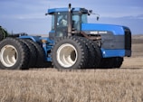 a tractor in a field