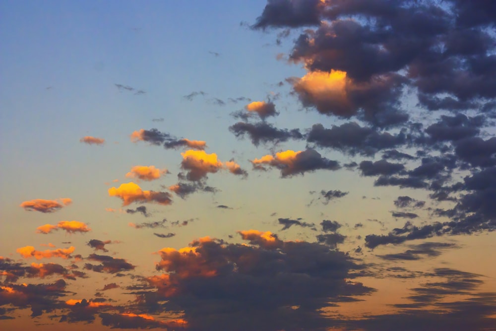 a group of clouds in the sky