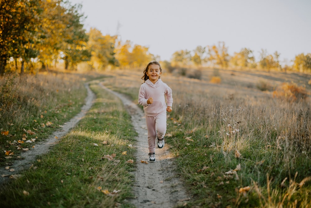 a person running on a path