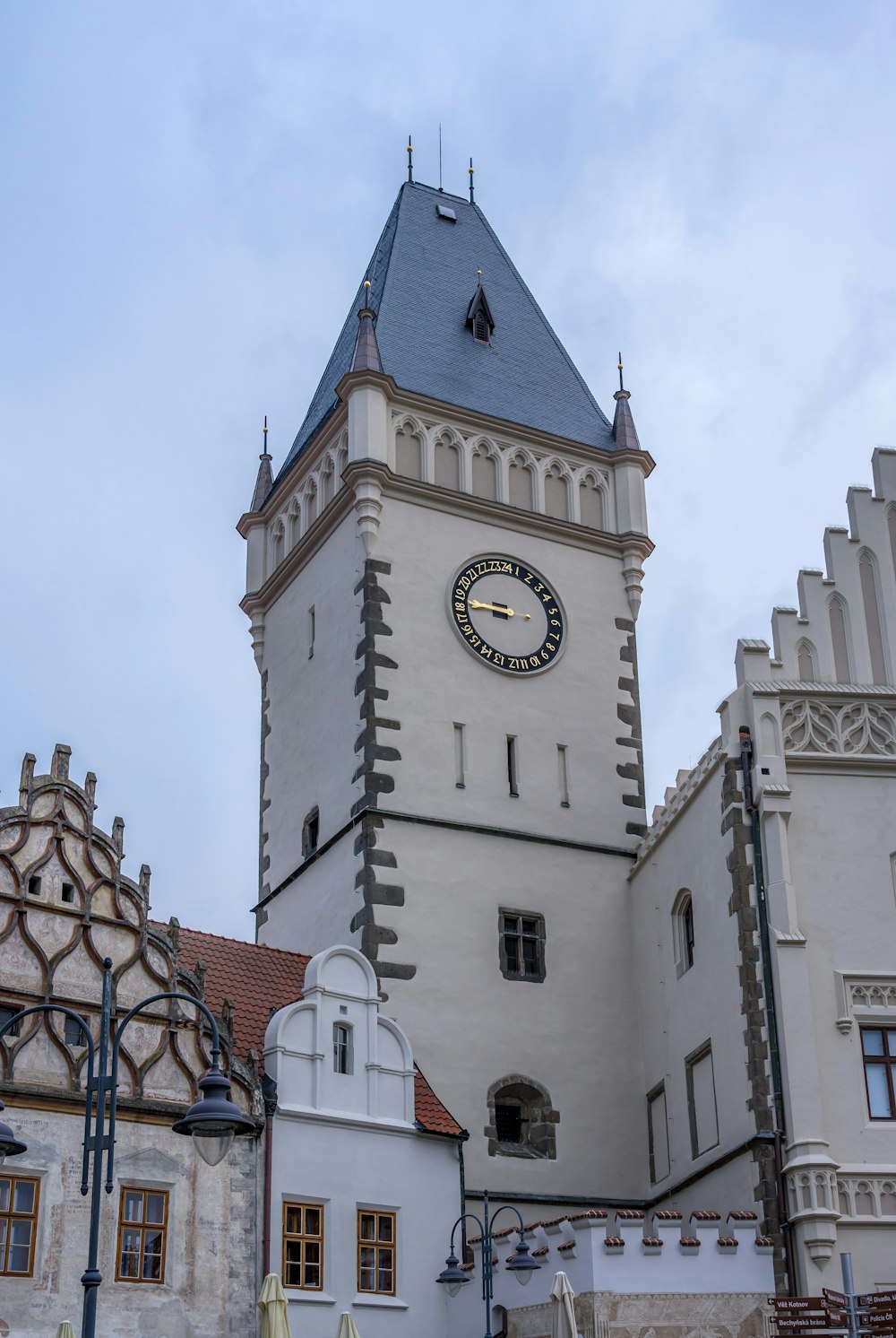 a clock on a tower