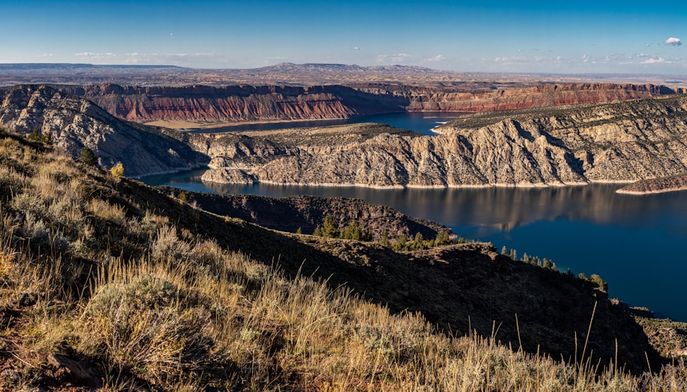 Rio Grande Gorge Bridge surrounded by hills