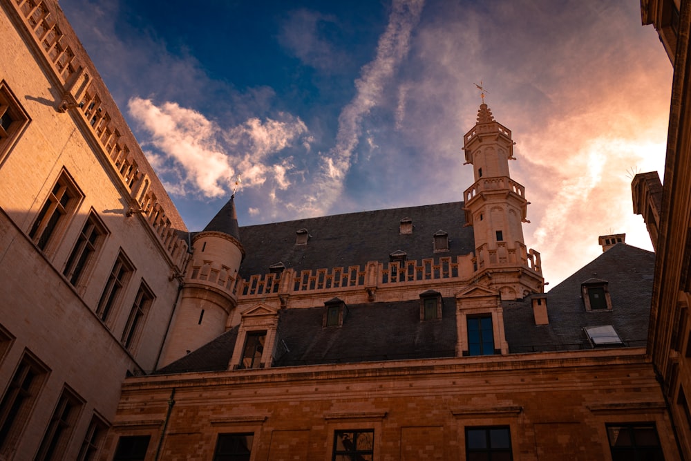 a building with a tower