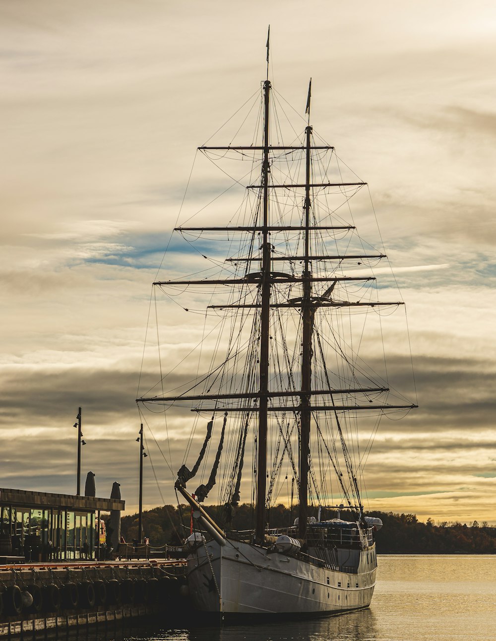 a large ship docked