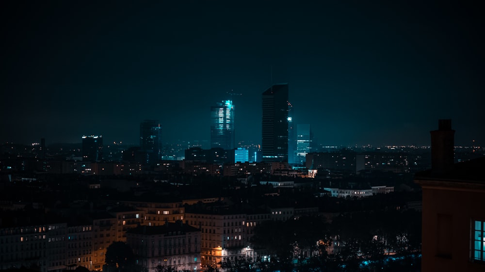 a city at night