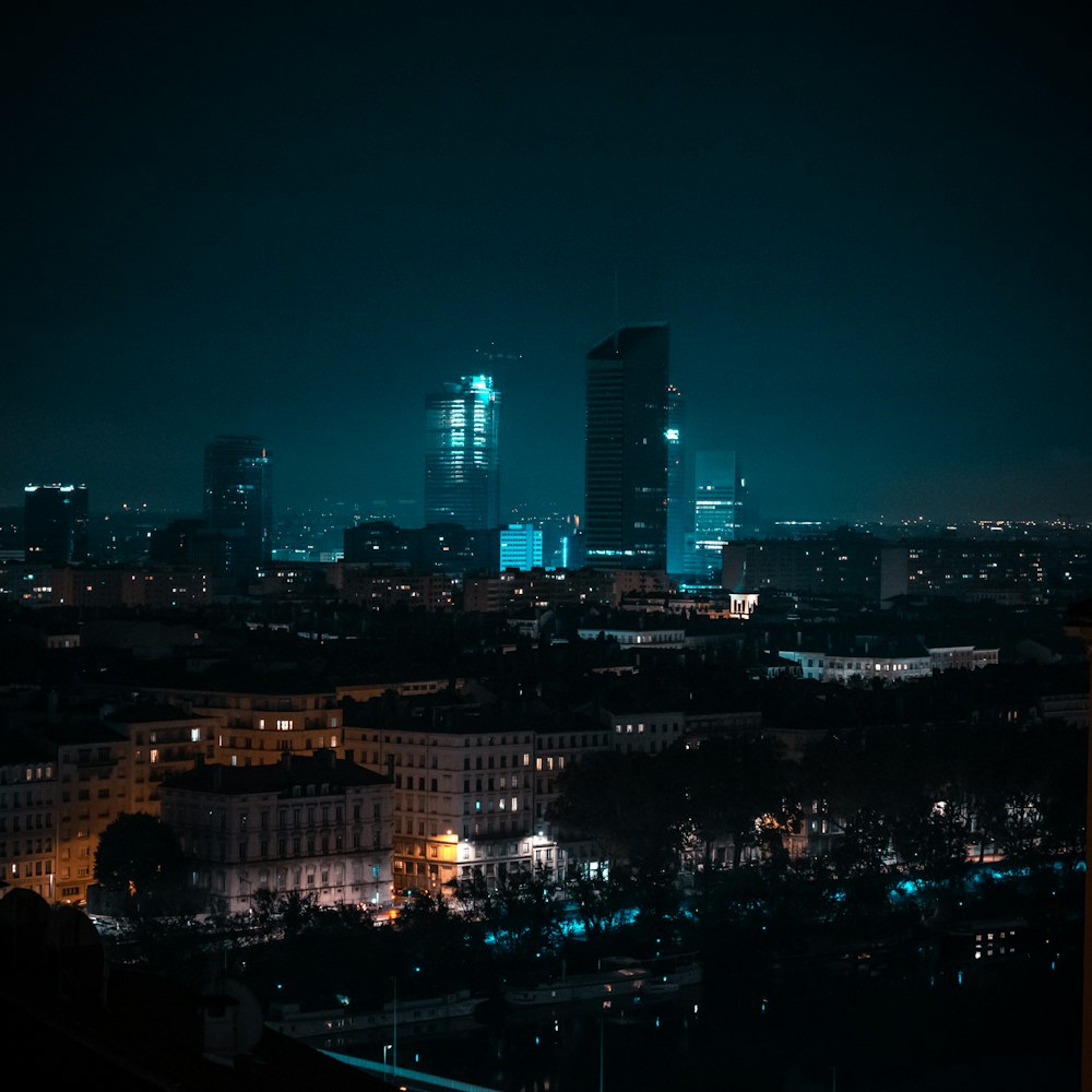 a city at night