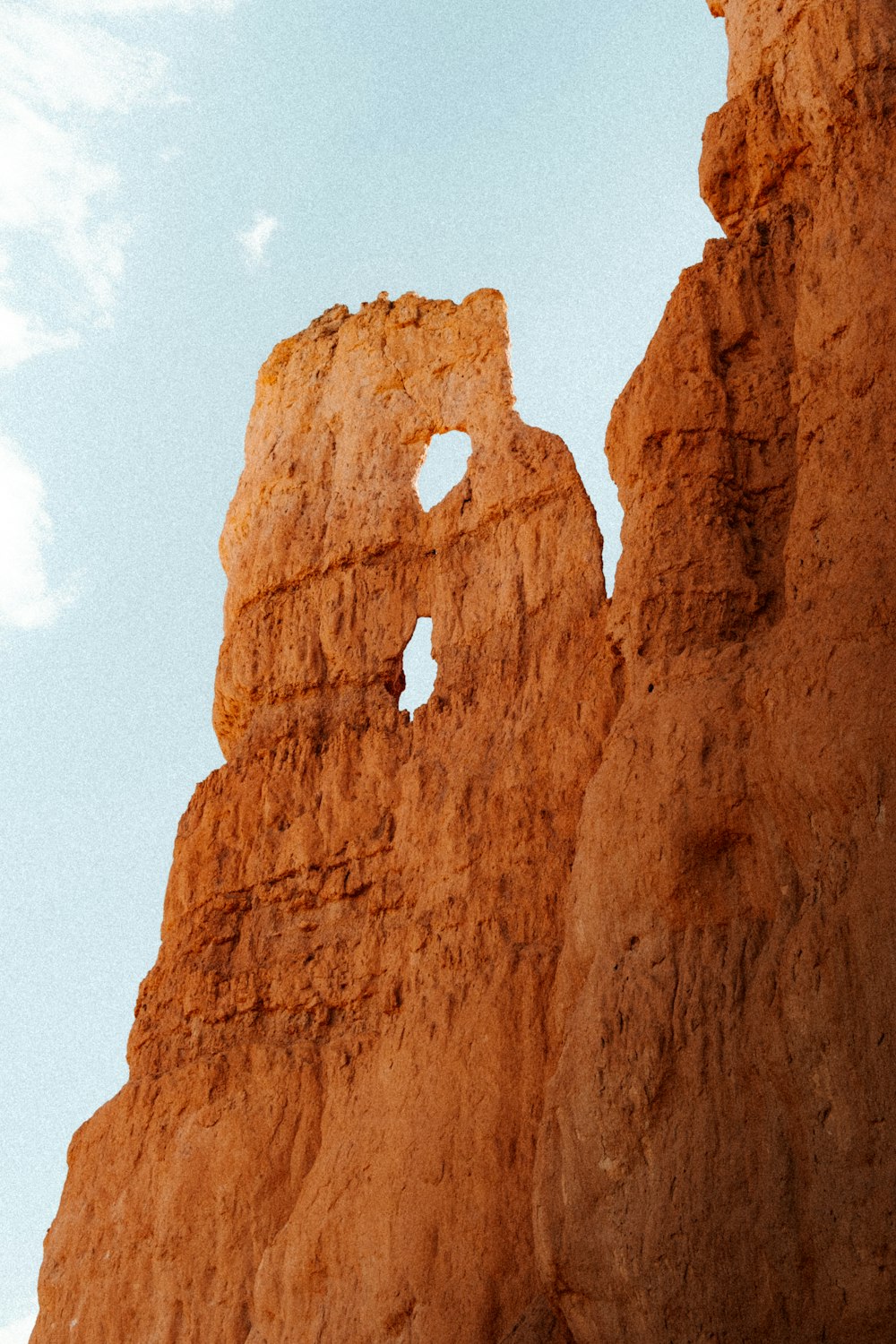 a large rock cliff