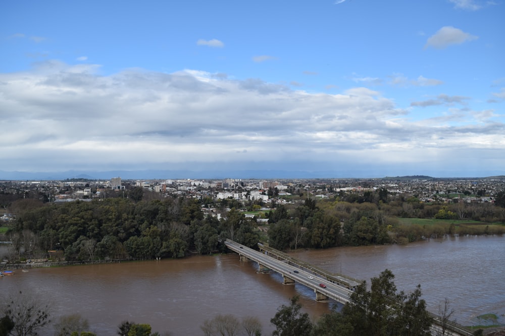 a bridge over a river