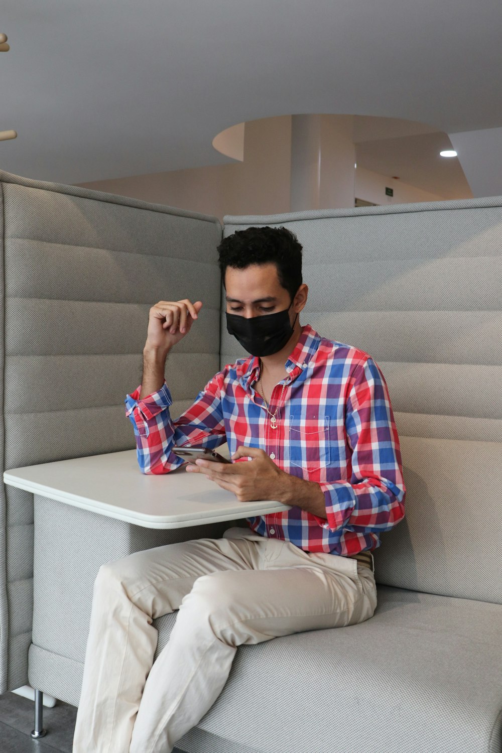 a man sitting on a couch