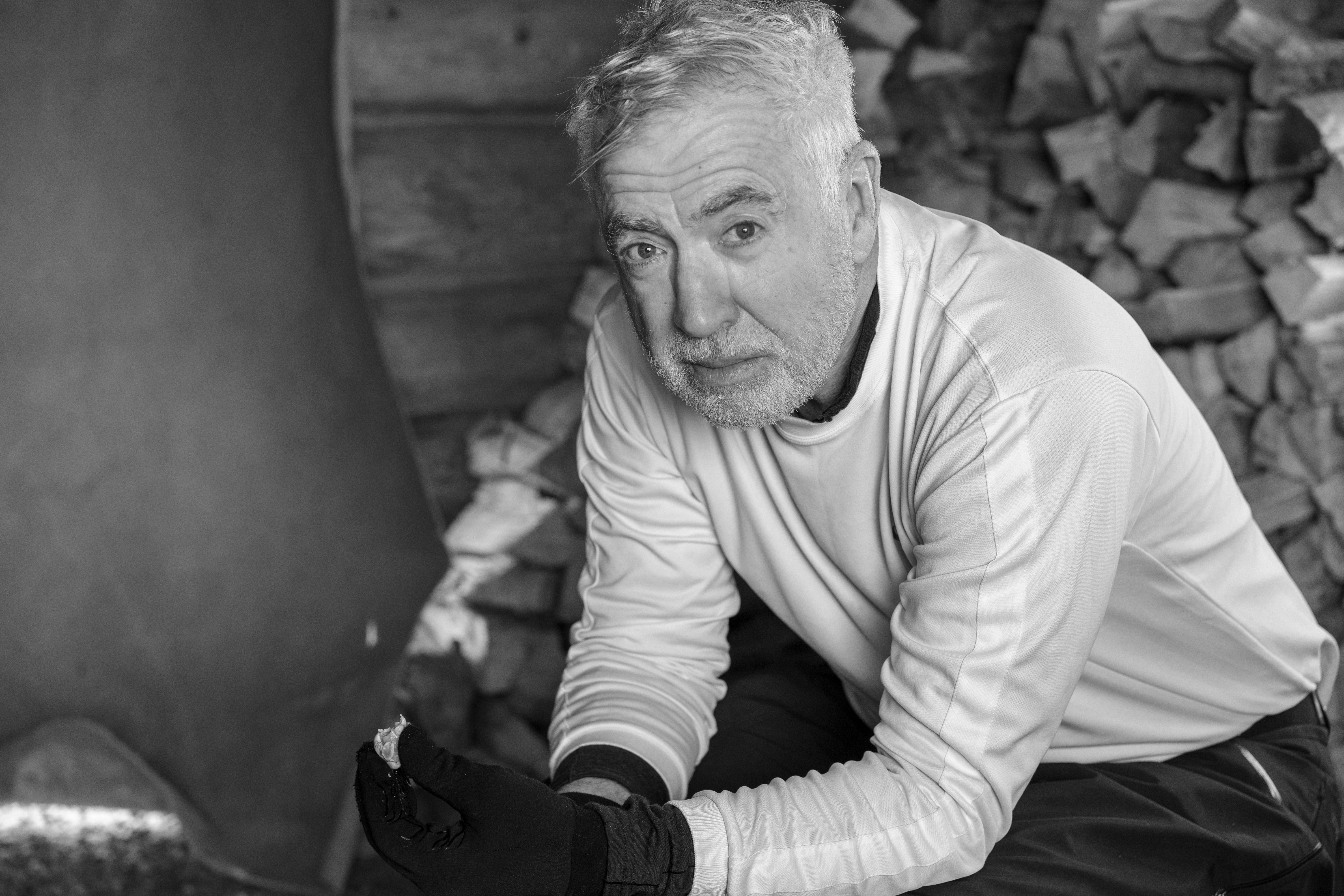 Layered winter outfit