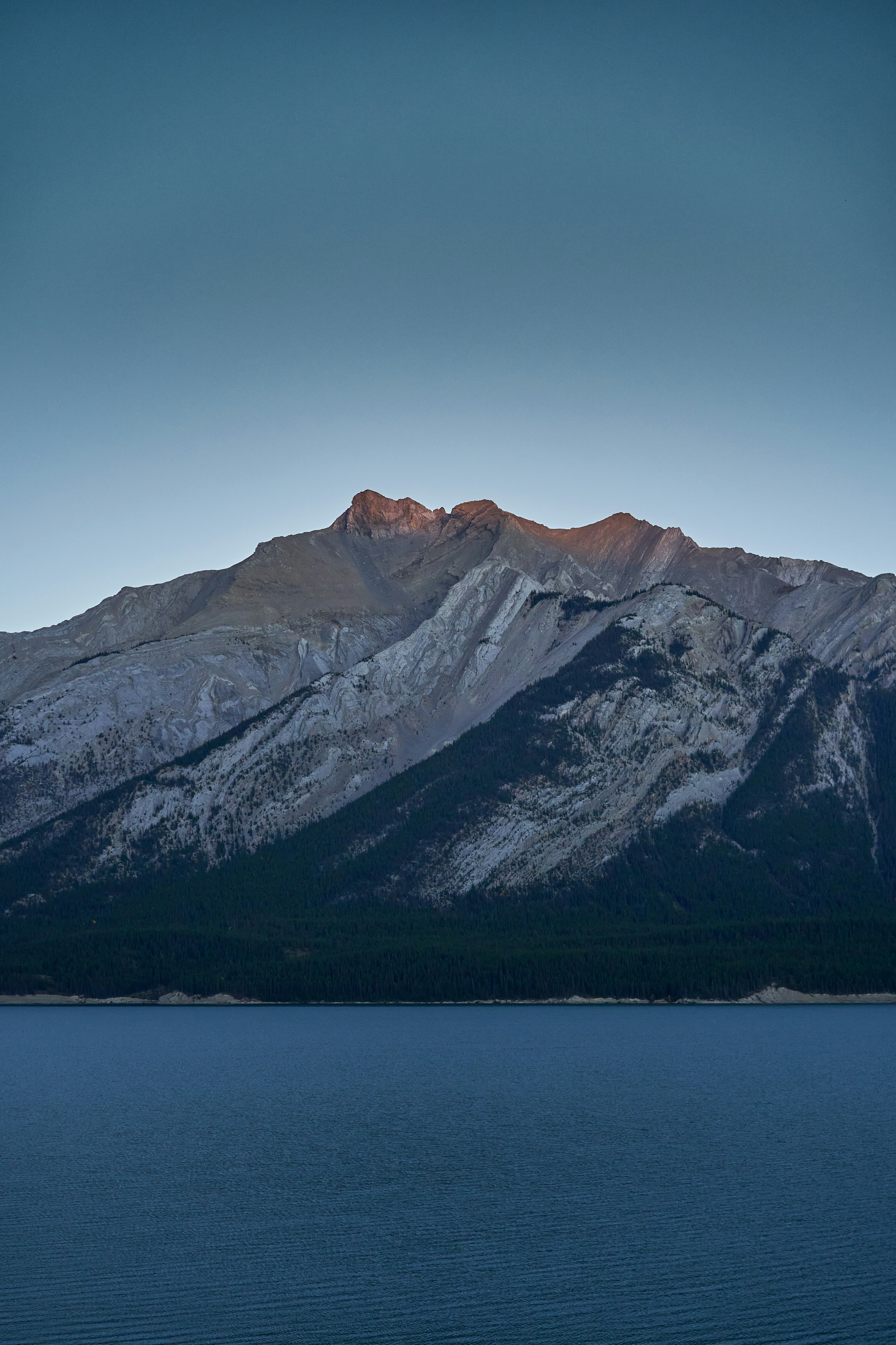 a mountain with snow