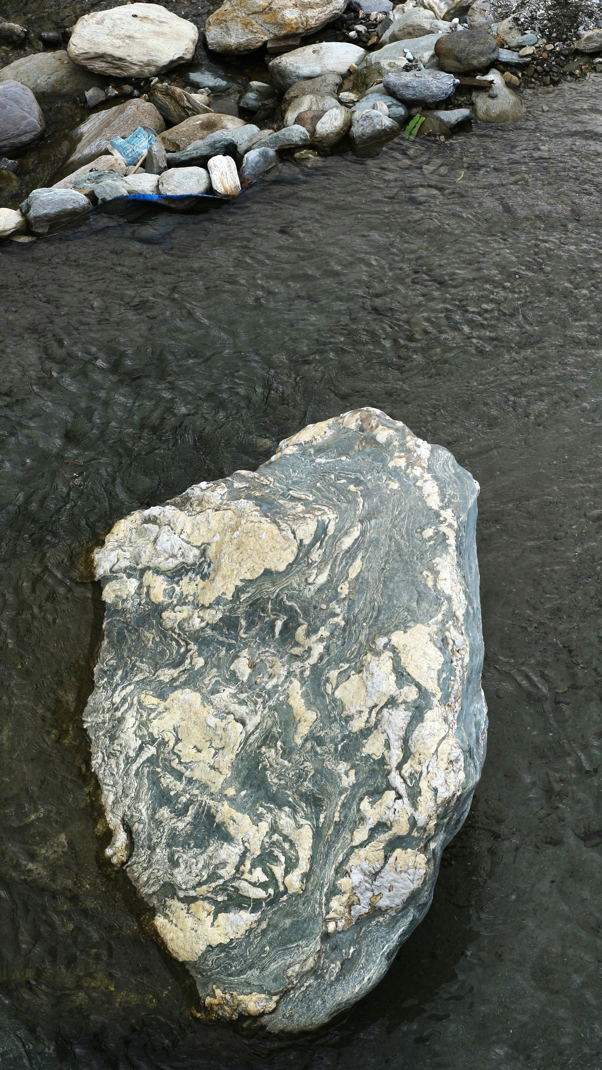 a rock on the beach