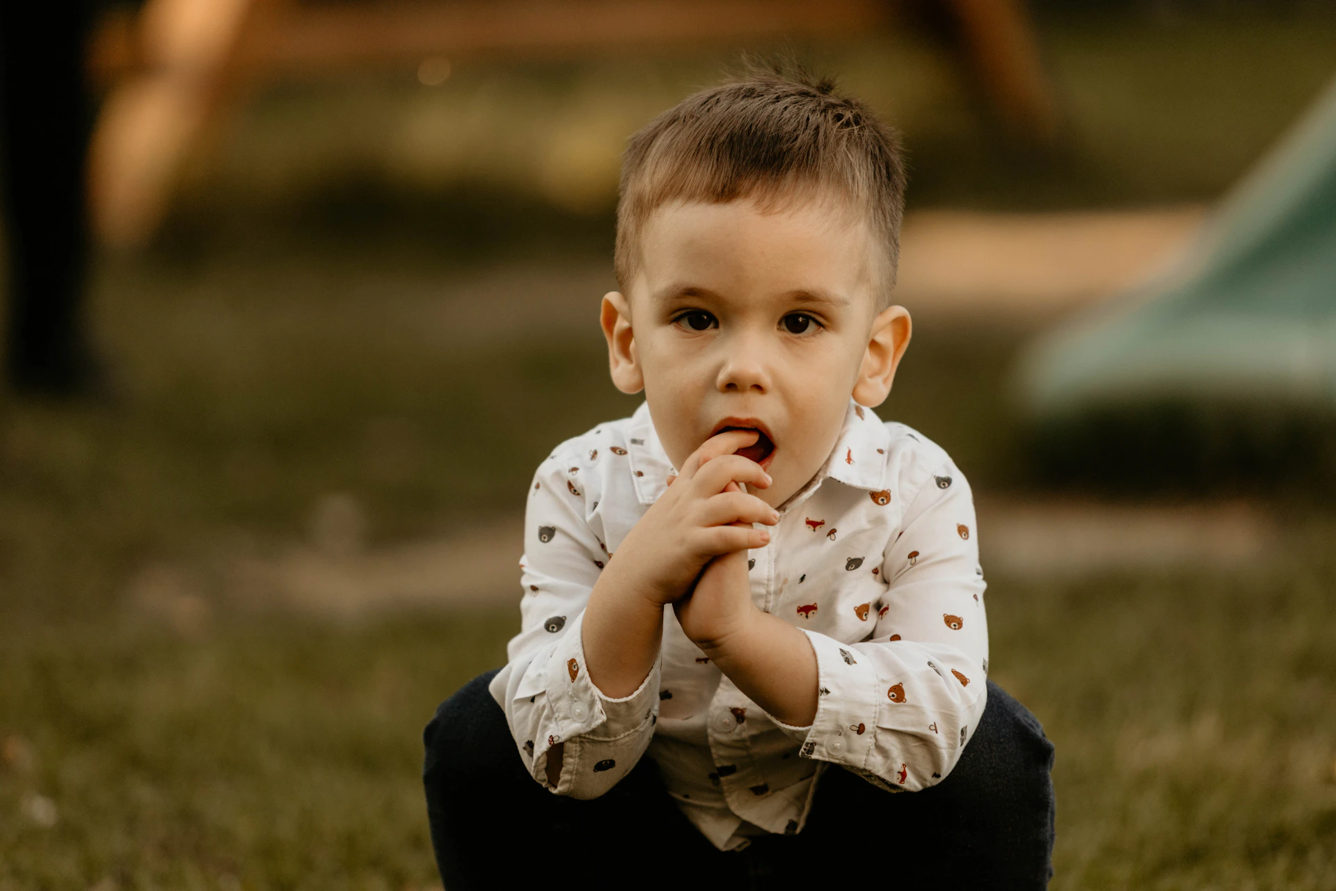 a baby eating food