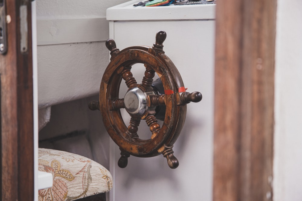 a metal door knob