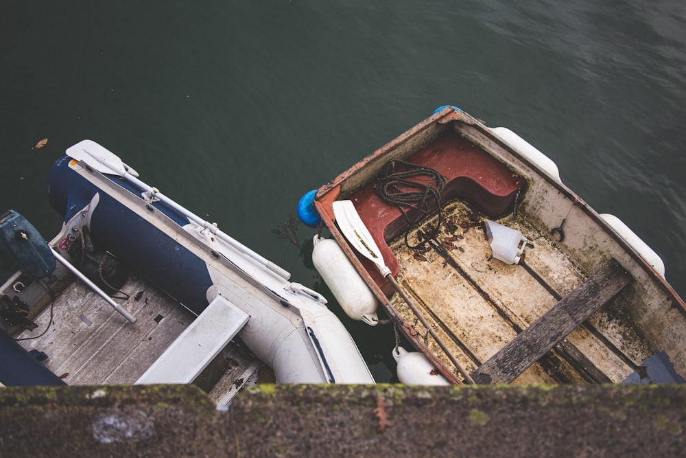 a boat sits on the water